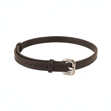 Top Grain Leather Pet Collar with Metal Buckle for Daily Walks and Home Wea