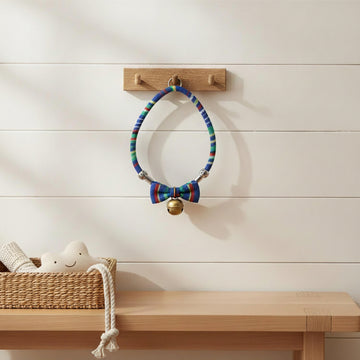 Sliding Buckle Pet Collar with Bell and Bow Tie