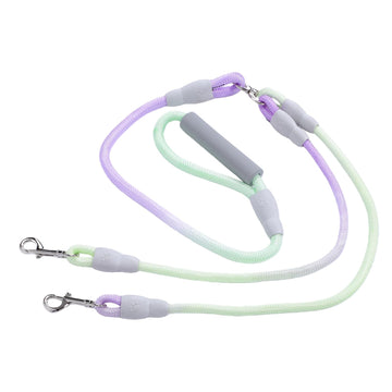 Dual Dog Leash with Padded Handle for Walking Two Pets – 140cm Nylon Double Lead