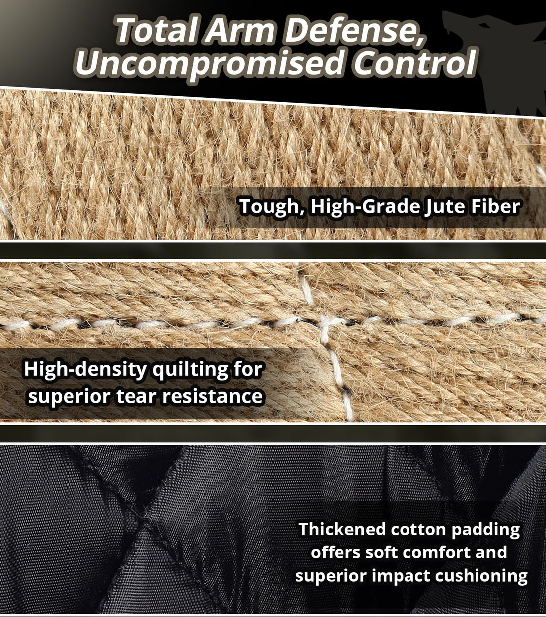 Professional Jute Dog Bite Sleeve – 23.6 Inch Full Arm Protection for K9 Training