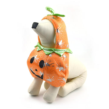 Pumpkin-Shaped Hooded Jumpsuit Costume for Small Dogs and Cats