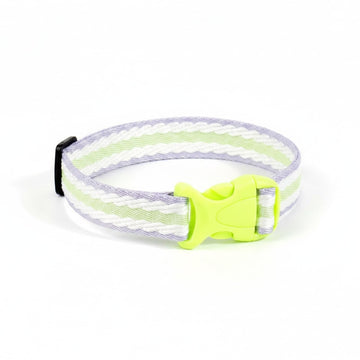 Lightweight Adjustable Nylon Pet Collar with ID Tag Ring for Dogs and Cats