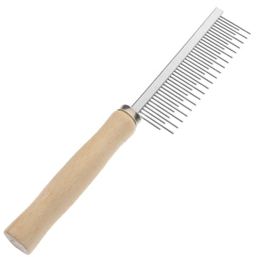 Wooden Handle Stainless Steel Pet Comb