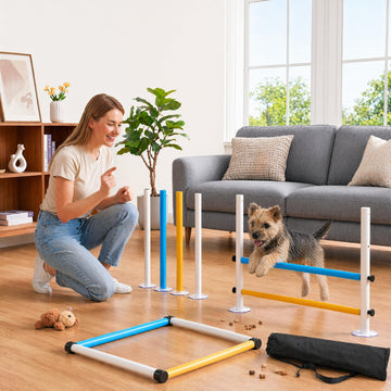 3-in-1 Wooden Indoor Agility Set with Suction Cups