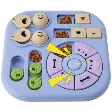4-in-1 Interactive Puzzle Feeder – Slow Eating Treat Dispenser for Mental Stimulation