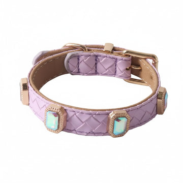 Adjustable PU Leather Pet Collar with Metal D-Ring – Perfect for Small Breeds
