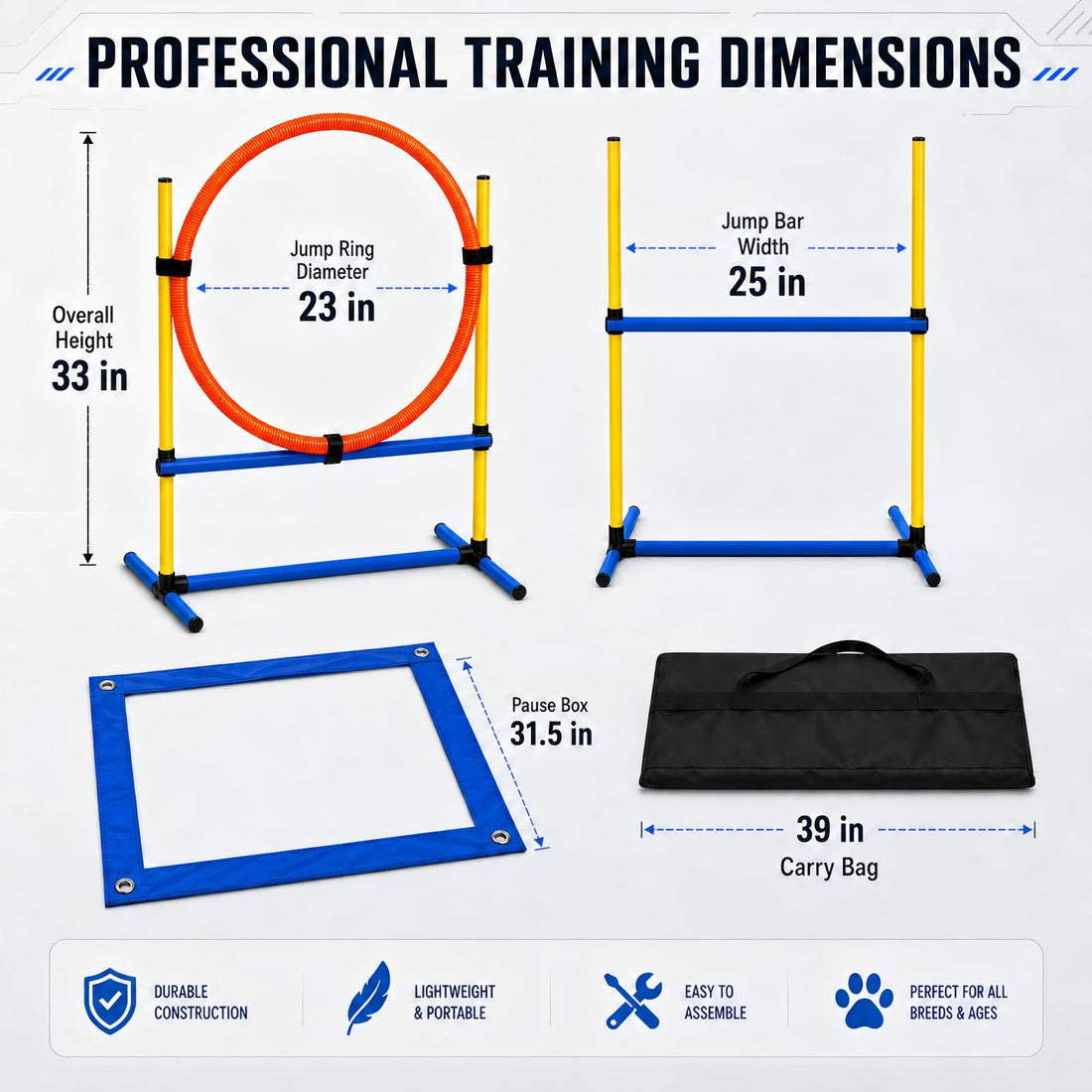 3-in-1 Backyard Dog Agility Starter Set