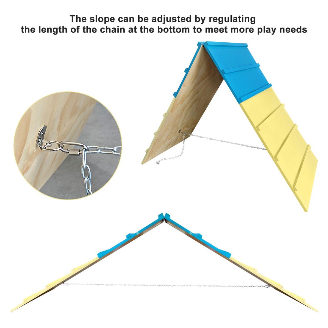 Adjustable A-Frame Agility Ramp for Small to Medium Dogs