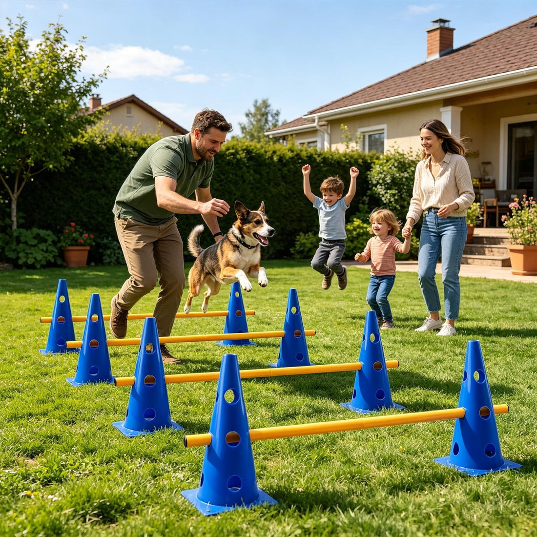 Agility Course Set with Hurdles and Cones – Obstacle Training Toys for Focus and Control