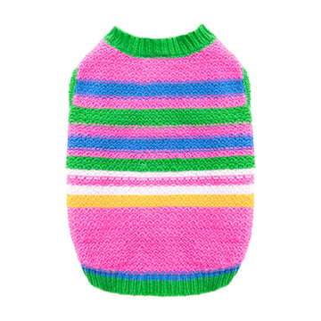 Knitted Striped Pet Tank Top Vest – Breathable Cotton-Blend Feel for Small Dogs and Cats