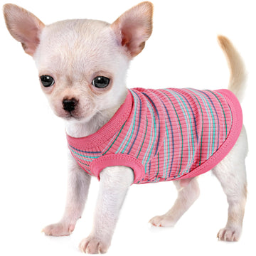 Stretchy Lightweight Striped Tank Top for Small Dogs and Cats