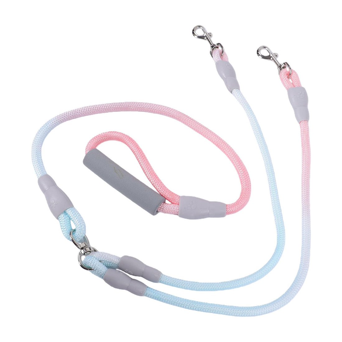 Dual Dog Leash with Padded Handle for Walking Two Pets – 140cm Nylon Double Lead
