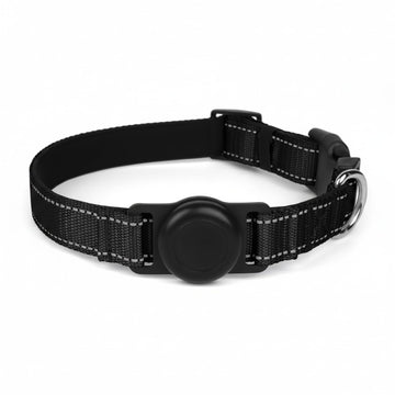 Reflective Nylon Dog Collar with Device Holder – Adjustable Fit for Active Pets